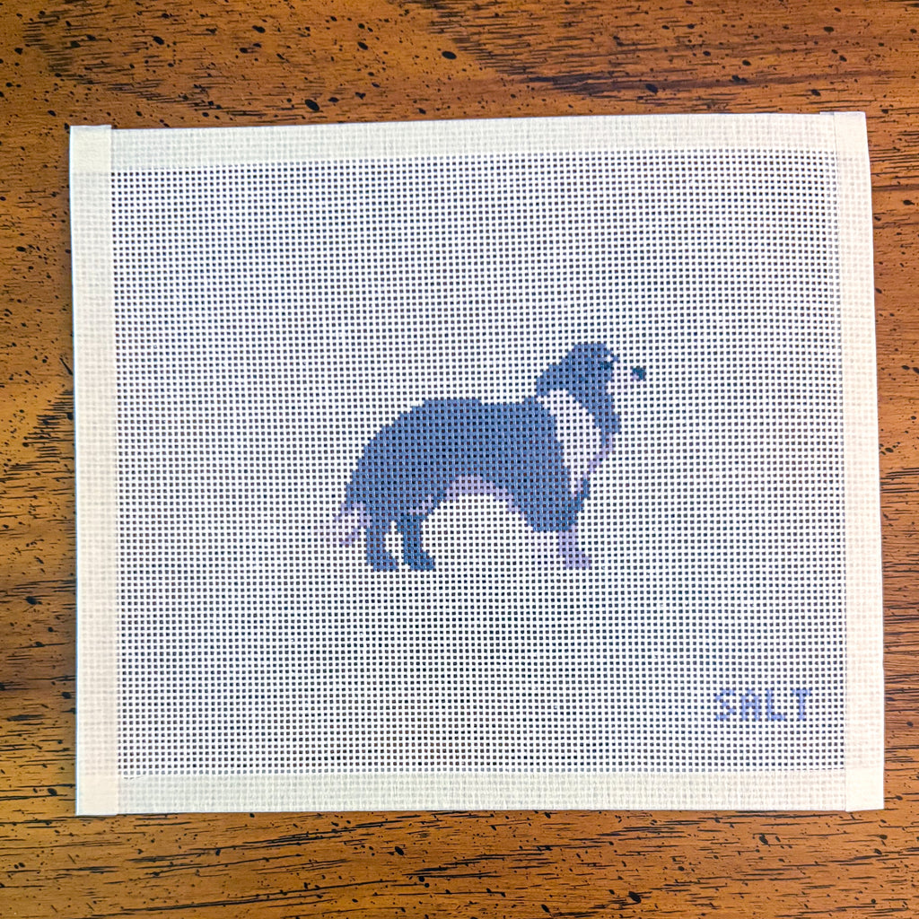 Border Collie Needlepoint Canvas