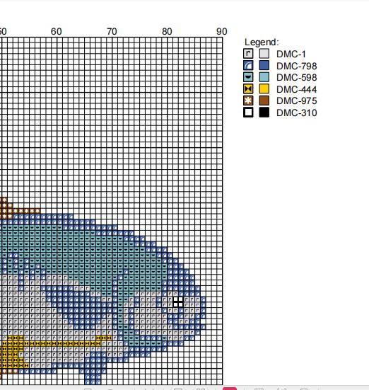 DIY Needlepoint Permit Fish Pattern | Digital Chart for Painting Your Own Canvas| Easy Needlepoint PDF | Instant Download | 18 Mesh