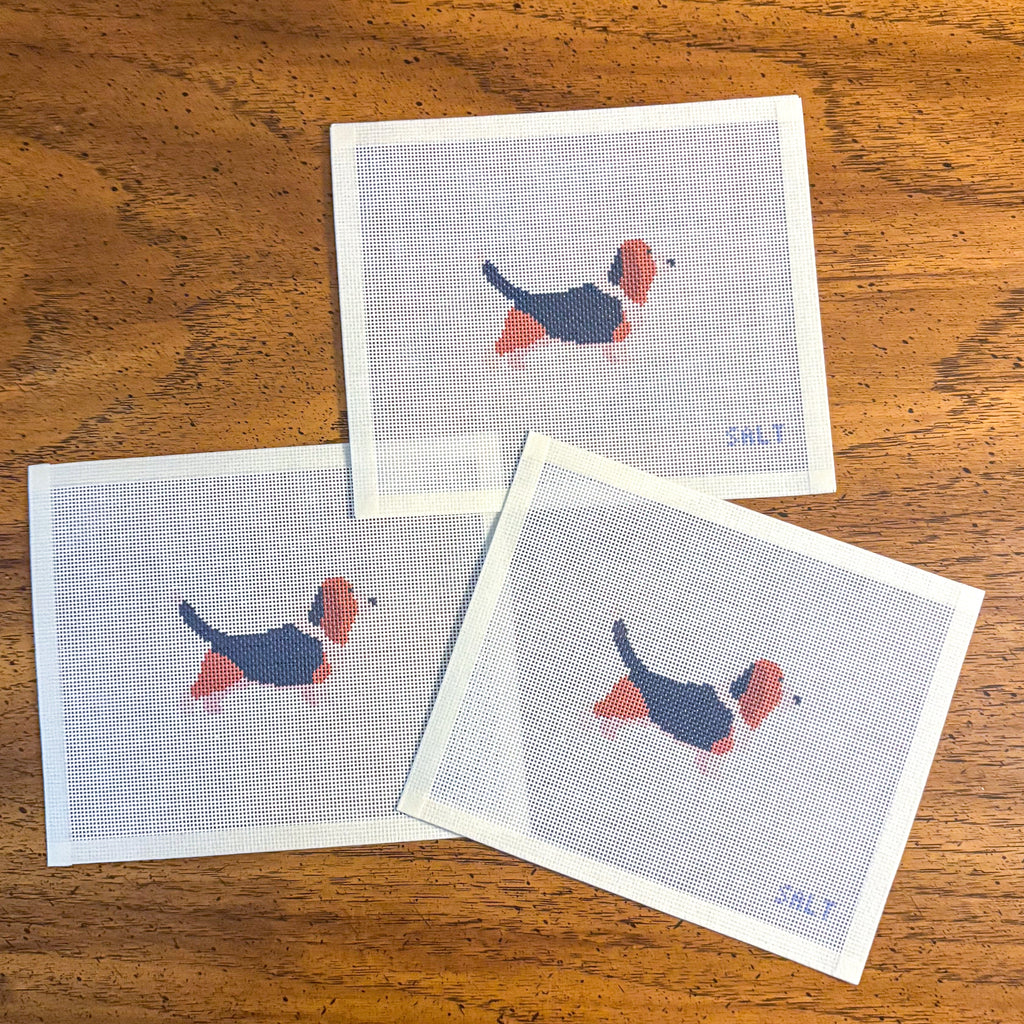 Basset Hound Needlepoint Canvas