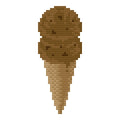 DIY Needlepoint Chocolate Chip Ice Cream | Digital Chart for Painting Your Own Canvas | Easy Needlepoint PDF | Instant Download | 18 Mesh