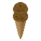 DIY Needlepoint Chocolate Chip Ice Cream | Digital Chart for Painting Your Own Canvas | Easy Needlepoint PDF | Instant Download | 18 Mesh