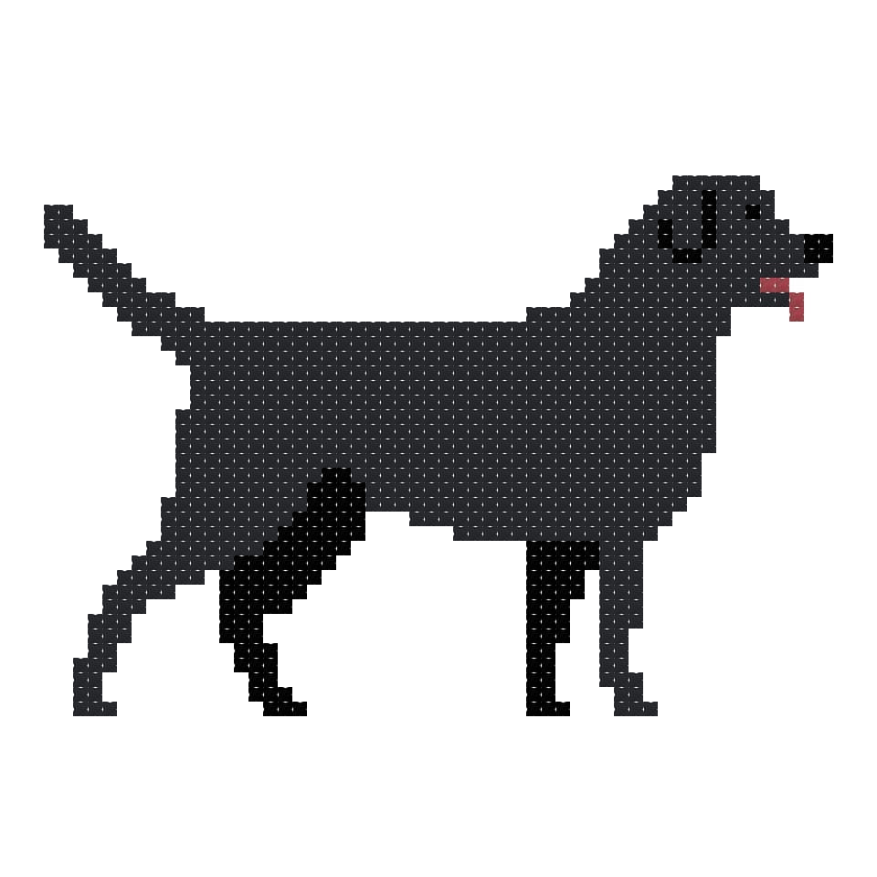 DIY Needlepoint Black Lab Dog Pattern | Digital Chart for Painting Your Own Canvas | Easy Needlepoint PDF | Instant Download | 18 Mesh