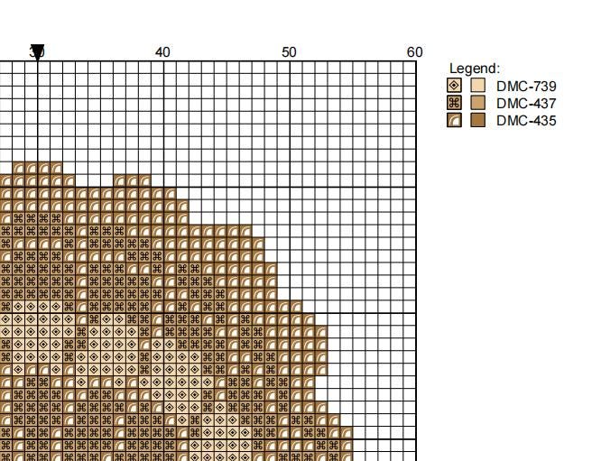 DIY Needlepoint Tan Scallop Shell Pattern | Digital Chart for Painting Your Own Canvas | Easy Needlepoint PDF | Instant Download | 18 Mesh