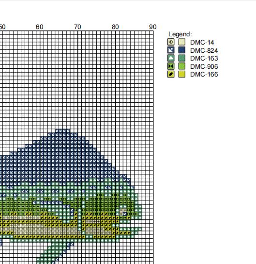 DIY Needlepoint Mahi Fish Pattern | Digital Chart for Painting Your Own Canvas| Easy Needlepoint PDF | Instant Download | 18 Mesh
