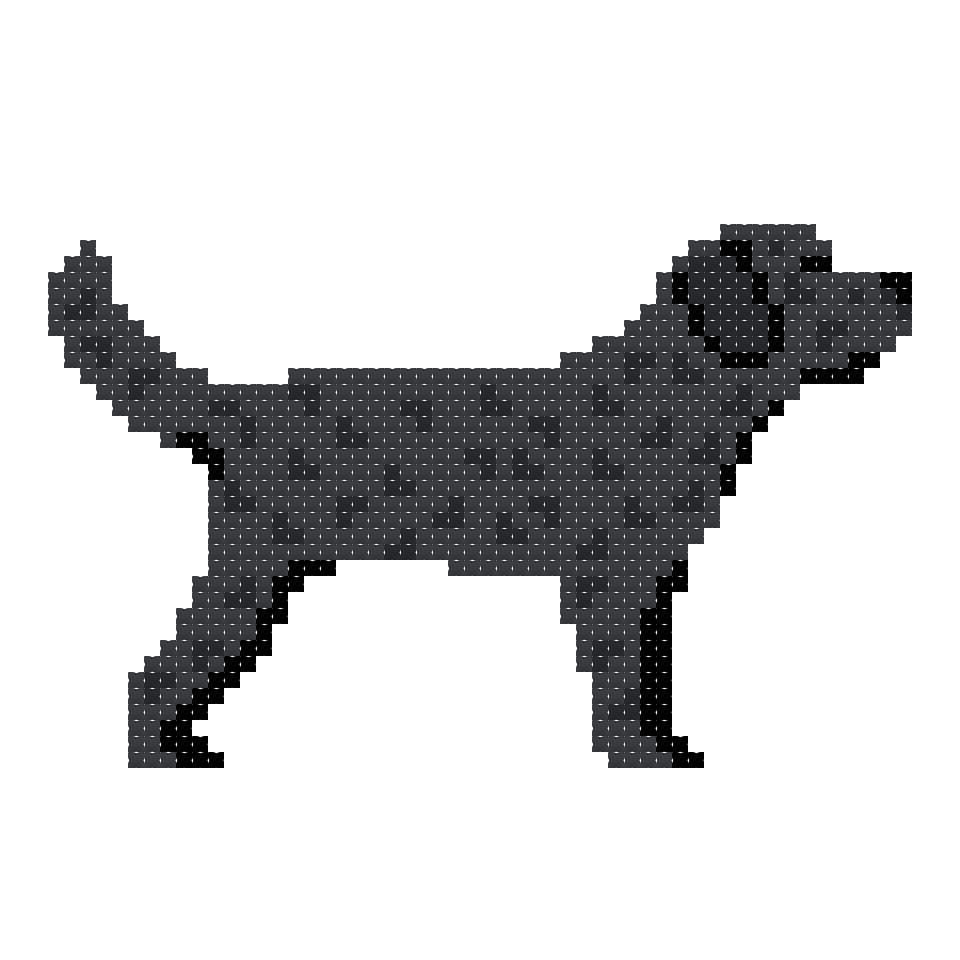 DIY Needlepoint Doodle Dog (Black) Pattern |Digital Chart for Painting Your Own Canvas| Easy Needlepoint PDF | Instant Download | 18 Mesh