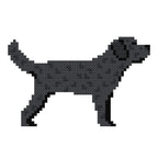 DIY Needlepoint Doodle Dog (Black) Pattern |Digital Chart for Painting Your Own Canvas| Easy Needlepoint PDF | Instant Download | 18 Mesh