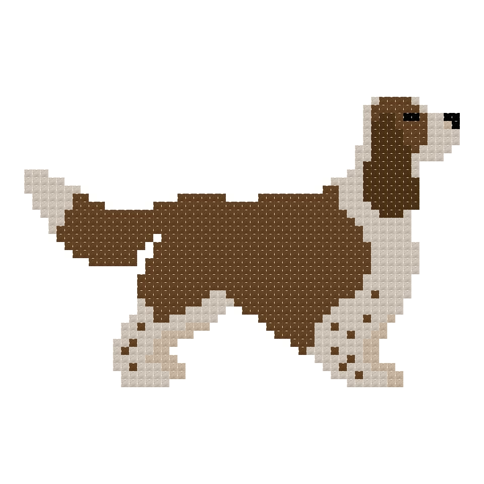 DIY Needlepoint Springer Spaniel Pattern | Digital Chart for Painting Your Own Canvas| Easy Needlepoint PDF | Instant Download | 18 Mesh