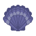 DIY Needlepoint Blueberry Scallop Shell | Digital Chart for Painting Your Own Canvas | Easy Needlepoint PDF | Instant Download | 18 Mesh