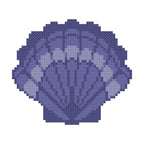 DIY Needlepoint Blueberry Scallop Shell | Digital Chart for Painting Your Own Canvas | Easy Needlepoint PDF | Instant Download | 18 Mesh