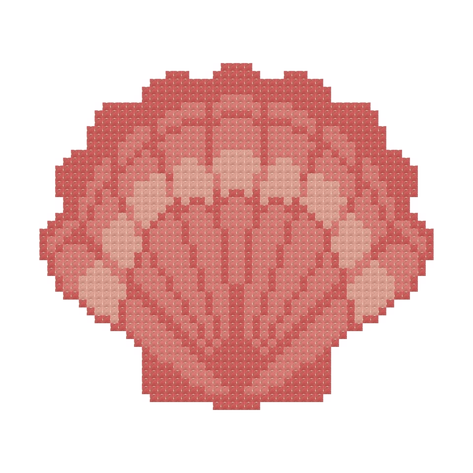 DIY Needlepoint Scallop Shell Pattern | Digital Chart for Painting Your Own Canvas | Easy Needlepoint PDF | Instant Download | 18 Mesh