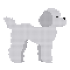 DIY Needlepoint Poddle (White) Dog Pattern | Digital Chart for Painting Your Own Canvas| Easy Needlepoint PDF | Instant Download | 18 Mesh