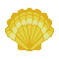 DIY Needlepoint Lemon Scallop Shell Pattern | Digital Chart for Painting Your Own Canvas | Easy Needlepoint PDF | Instant Download | 18 Mesh