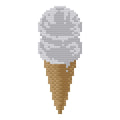 DIY Needlepoint Vanilla Ice Cream Pattern | Digital Chart for Painting Your Own Canvas | Easy Needlepoint PDF | Instant Download | 18 Mesh