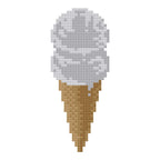 DIY Needlepoint Vanilla Ice Cream Pattern | Digital Chart for Painting Your Own Canvas | Easy Needlepoint PDF | Instant Download | 18 Mesh