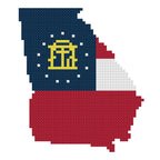 Georgia Outline Needlepoint Pattern | Southern State Flag Chart (Digital Download)