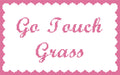 DIY Needlepoint Go Touch Grass Pattern | Digital Chart for Painting Your Own Canvas | Easy Needlepoint PDF | Instant Download | 18 Mesh