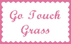 DIY Needlepoint Go Touch Grass Pattern | Digital Chart for Painting Your Own Canvas | Easy Needlepoint PDF | Instant Download | 18 Mesh