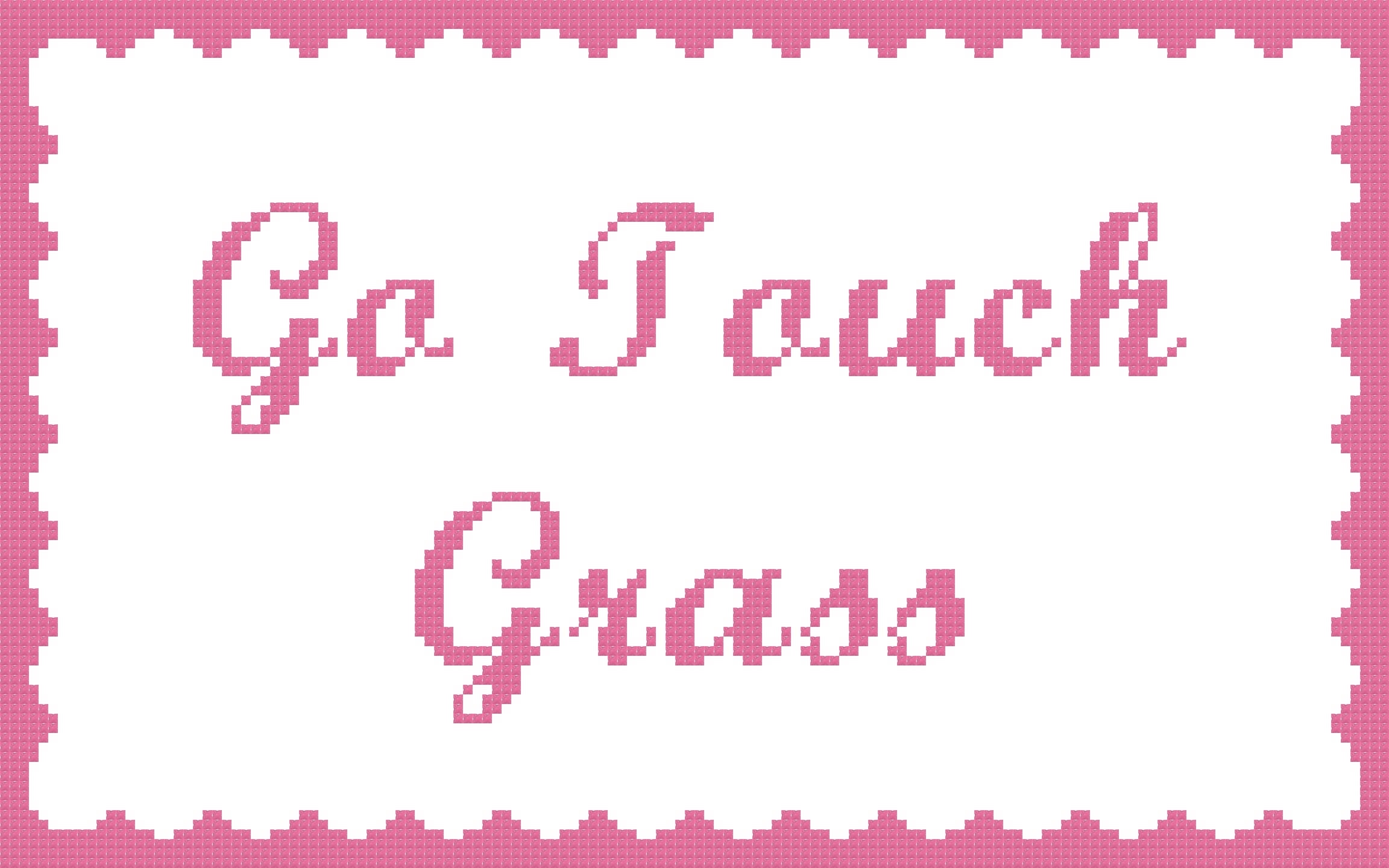 DIY Needlepoint Go Touch Grass Pattern | Digital Chart for Painting Your Own Canvas | Easy Needlepoint PDF | Instant Download | 18 Mesh