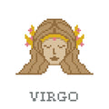DIY Needlepoint Virgo Zodiac Sign Pattern | Digital Chart for Painting Your Own Canvas| Easy Needlepoint PDF | Instant Download | 18 Mesh