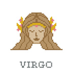 DIY Needlepoint Virgo Zodiac Sign Pattern | Digital Chart for Painting Your Own Canvas| Easy Needlepoint PDF | Instant Download | 18 Mesh