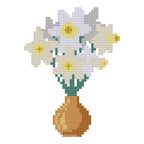 DIY Needlepoint Narcissus Bouquet Pattern | Digital Chart for Painting Your Own Canvas | Easy Needlepoint PDF | Instant Download | 18 Mesh