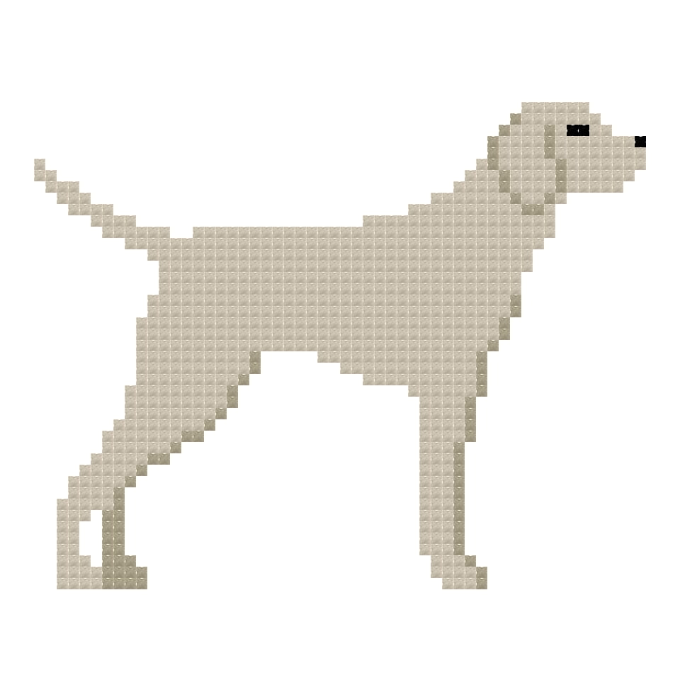 DIY Needlepoint Weinheimer Dog Pattern | Digital Chart for Painting Your Own Canvas| Easy Needlepoint PDF | Instant Download | 18 Mesh