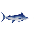 DIY Needlepoint Marlin Fish Pattern | Digital Chart for Painting Your Own Canvas| Easy Needlepoint PDF | Instant Download | 18 Mesh