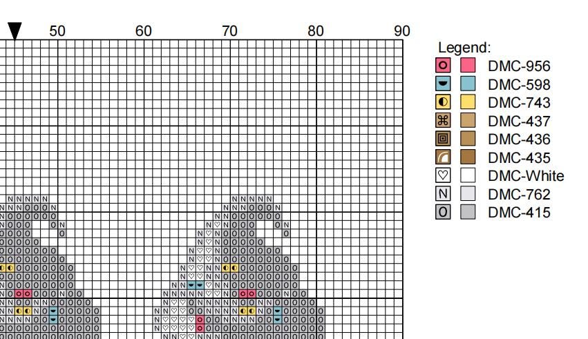 DIY Needlepoint 3 Cones Vanilla Rainbow | Digital Chart for Painting Your Own Canvas | Easy Needlepoint PDF | Instant Download | 18 Mesh