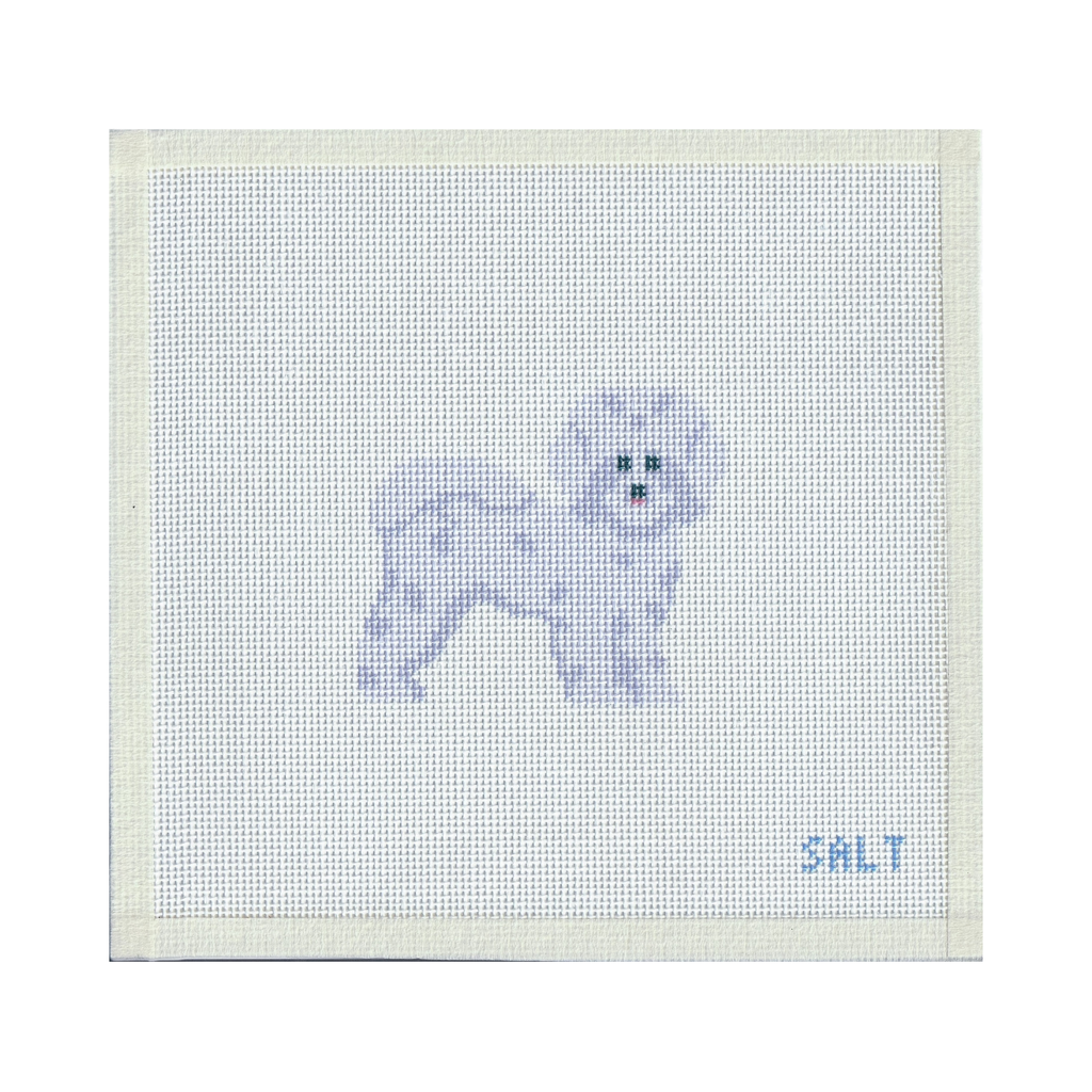 Fluffy dog (White) Needlepoint Canvas