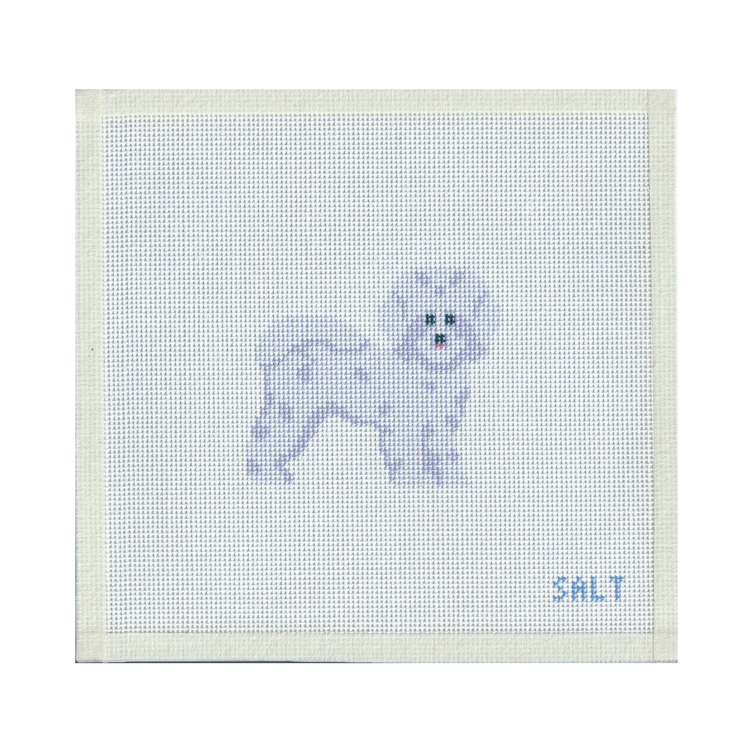 Fluffy dog (White) Needlepoint Canvas