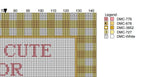 DIY Needlepoint Too Cute For Meetings | Digital Chart for Painting Your Own Canvas | Easy Needlepoint PDF | Instant Download | 18 Mesh