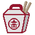 DIY Needlepoint Container with Chopsticks | Digital Chart for Painting Your Own Canvas | Easy Needlepoint PDF | Instant Download | 18 Mesh