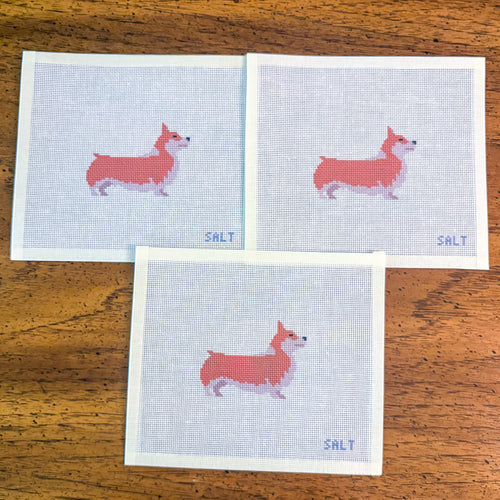 Corgi (Brown) Needlepoint Canvas