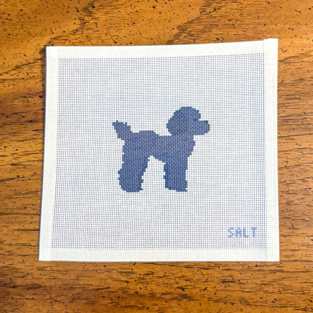Poodle (Black) Needlepoint Canvas