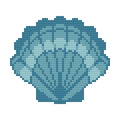 DIY Needlepoint Blue Scallop Shell Pattern | Digital Chart for Painting Your Own Canvas | Easy Needlepoint PDF | Instant Download | 18 Mesh