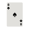 DIY Needlepoint Playing Card (Ace of Spades)| Digital Chart for Painting Your Own Canvas | Easy Needlepoint PDF | Instant Download | 18 Mesh