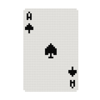 DIY Needlepoint Playing Card (Ace of Spades)| Digital Chart for Painting Your Own Canvas | Easy Needlepoint PDF | Instant Download | 18 Mesh