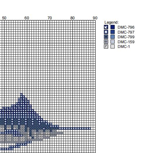 DIY Needlepoint Marlin Fish Pattern | Digital Chart for Painting Your Own Canvas| Easy Needlepoint PDF | Instant Download | 18 Mesh