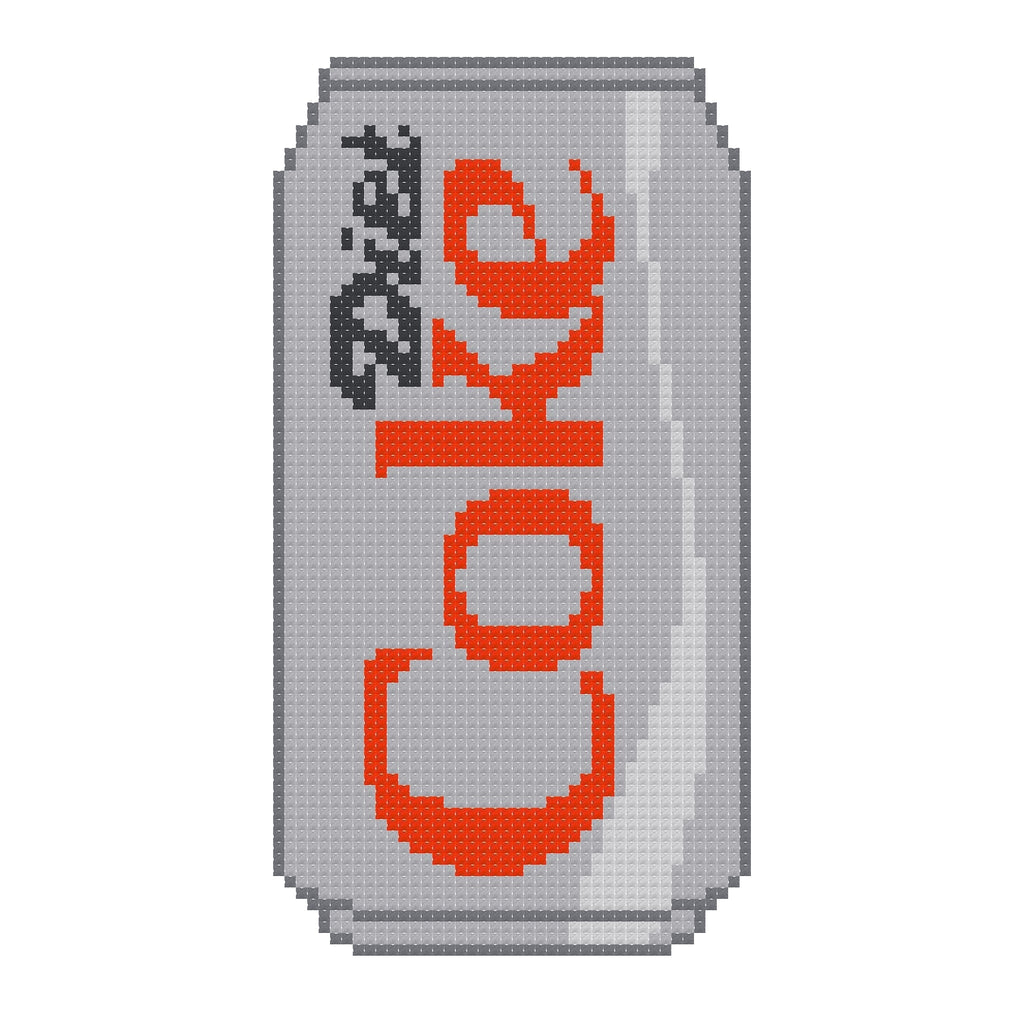 DIY Needlepoint Diet Coke Pattern | Digital Chart for Painting Your Own Canvas | Easy Needlepoint PDF | Instant Download | 18 Mesh