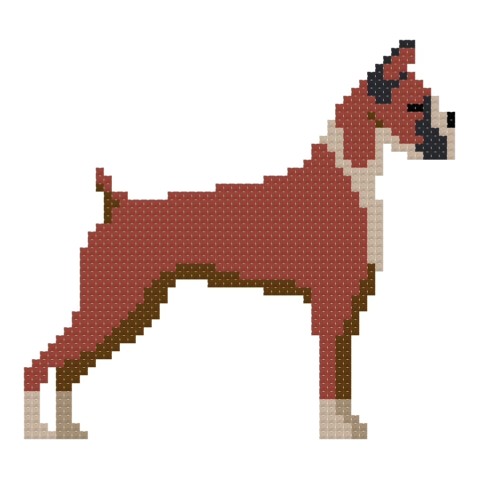 DIY Needlepoint Boxer Dog Pattern | Digital Chart for Painting Your Own Canvas | Easy Needlepoint PDF | Instant Download | 18 Mesh