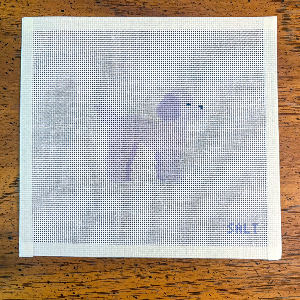 Poodle (White) Needlepoint Canvas