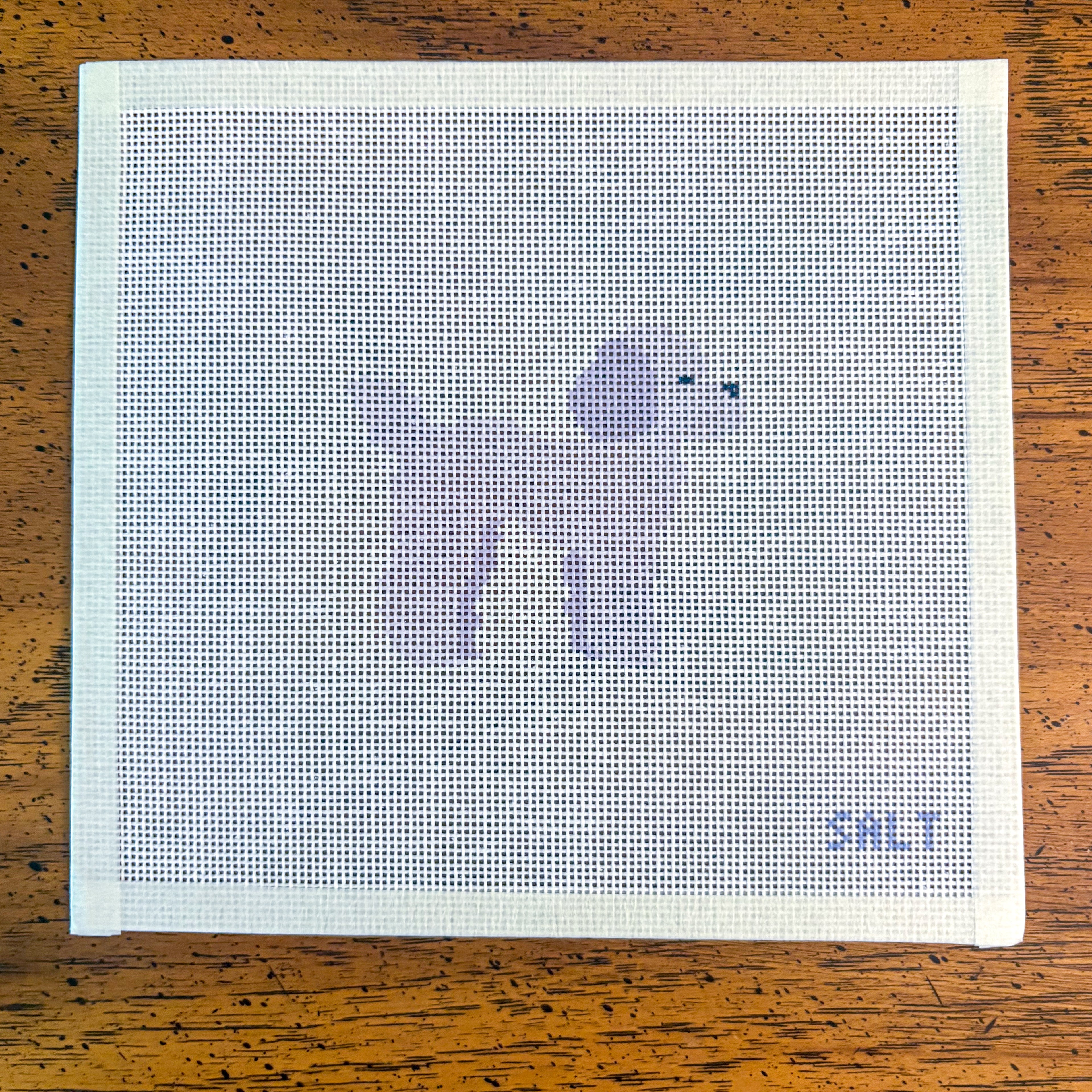 Poodle (White) Needlepoint Canvas