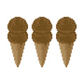 DIY Needlepoint 3 Cones Chocolate | Digital Chart for Painting Your Own Canvas | Easy Needlepoint PDF | Instant Download | 18 Mesh