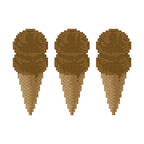 DIY Needlepoint 3 Cones Chocolate | Digital Chart for Painting Your Own Canvas | Easy Needlepoint PDF | Instant Download | 18 Mesh