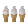 DIY Needlepoint 3 Cones Vanilla Rainbow | Digital Chart for Painting Your Own Canvas | Easy Needlepoint PDF | Instant Download | 18 Mesh