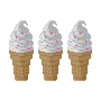 DIY Needlepoint 3 Cones Vanilla Rainbow | Digital Chart for Painting Your Own Canvas | Easy Needlepoint PDF | Instant Download | 18 Mesh