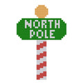 DIY Needlepoint North Pole Pattern | Digital Chart for Painting Your Own Canvas | Easy Needlepoint PDF | Instant Download | 18 Mesh