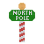 DIY Needlepoint North Pole Pattern | Digital Chart for Painting Your Own Canvas | Easy Needlepoint PDF | Instant Download | 18 Mesh