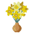 DIY Needlepoint Daffodil Bouquet Pattern | Digital Chart for Painting Your Own Canvas | Easy Needlepoint PDF | Instant Download | 18 Mesh