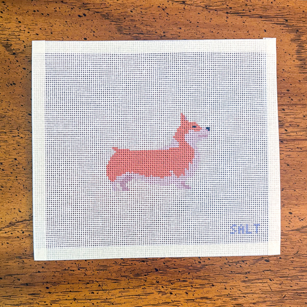 Corgi (Brown) Needlepoint Canvas